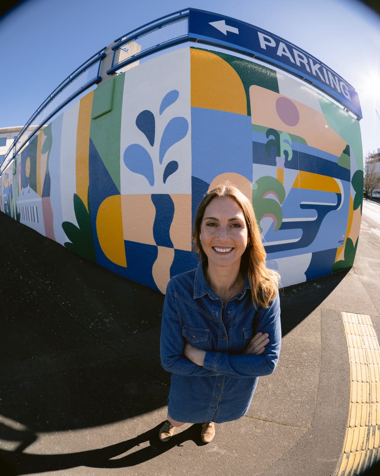 Sarah Cornish, muralist behind The Lazy Mermaid Murals